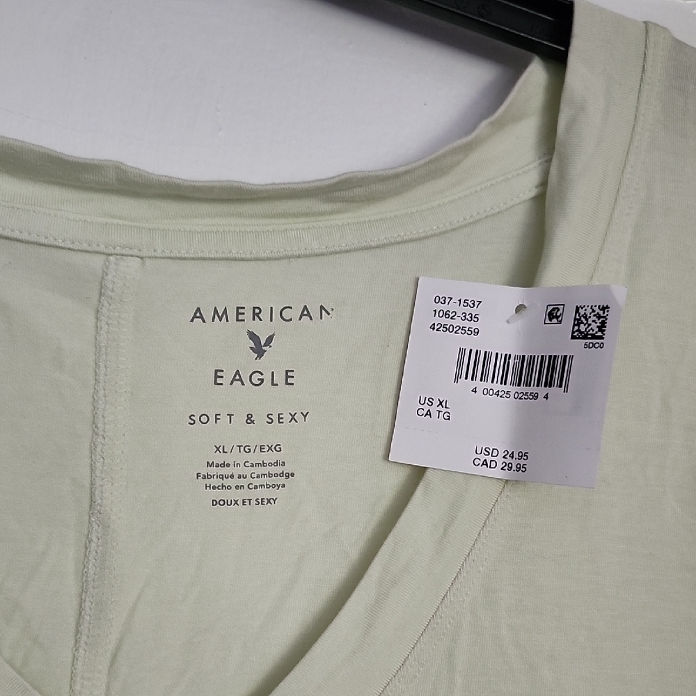 American Eagle Outfitters NWT Soft & Sexy V-Neck Tee- 2 Avail- Orange & Yellow - Picture 6 of 10